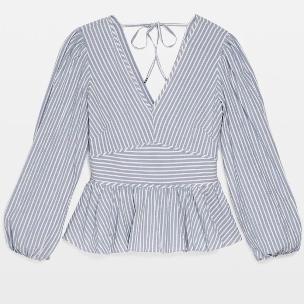 White House Black Market 3/4 Sleeve Cinched Blouson Top